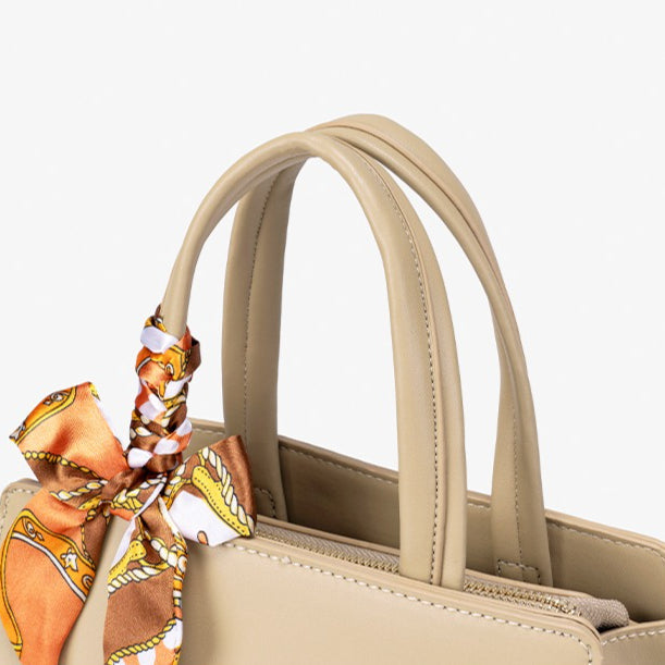 EMILIA - CROC-EMBOSSED SATCHEL BAG