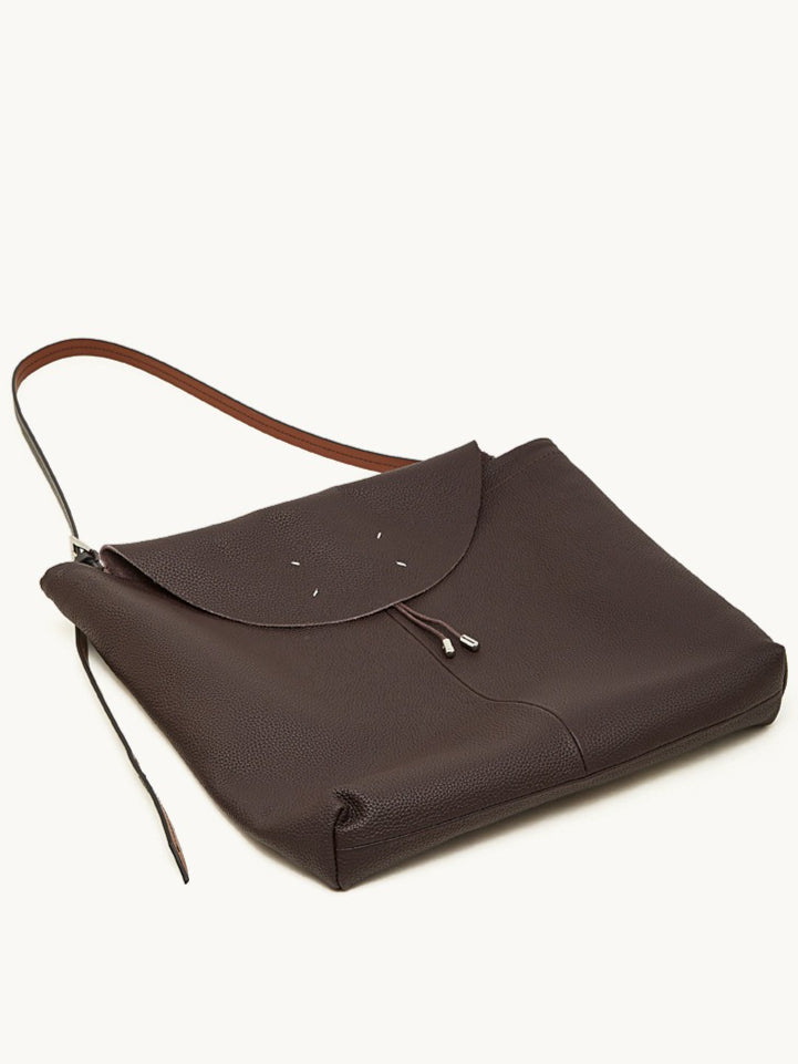 The Nocturne Flow Genuine Leather Tote Bag with Adjustable Strap & Detachable Pouch