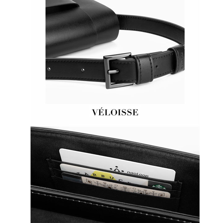Women’s Genuine Leather Woven Box Crossbody Shoulder Bag in Minimalist Style