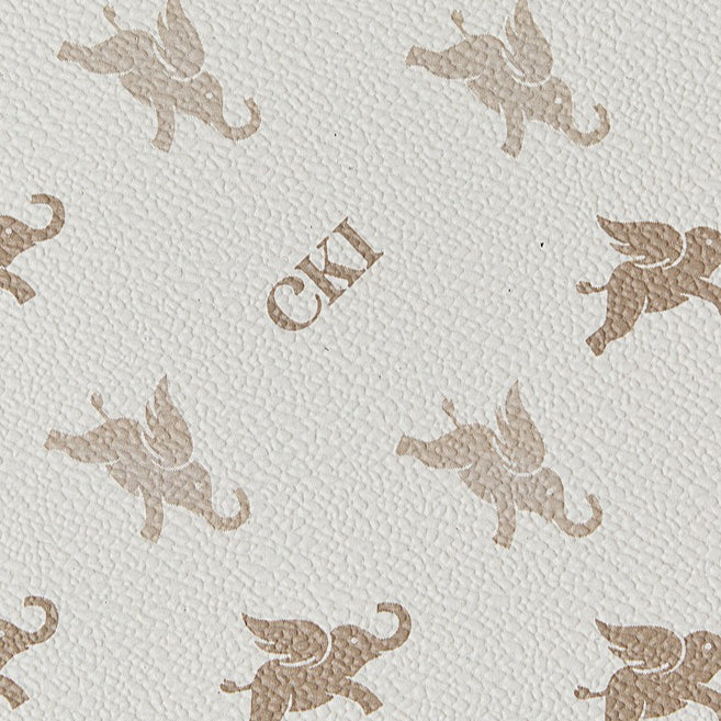 Retro Monogram Flying Elephant Versatile Tote Crossbody Handbag with Charm