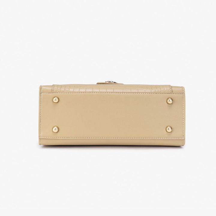 EMILIA - CROC-EMBOSSED SATCHEL BAG