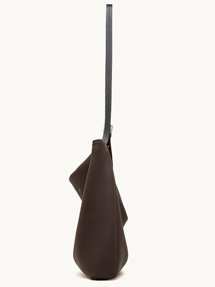 The Nocturne Flow Genuine Leather Tote Bag with Adjustable Strap & Detachable Pouch