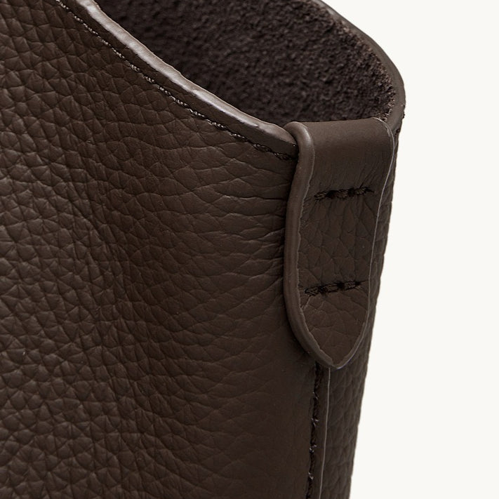 The Ethereal V-Cut Genuine Leather Bag | Minimalist Pebbled Hobo Tote