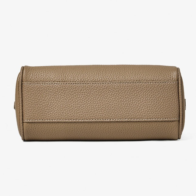 The Lychee Grain Genuine Leather Flap Crossbody Bag with Adjustable Strap