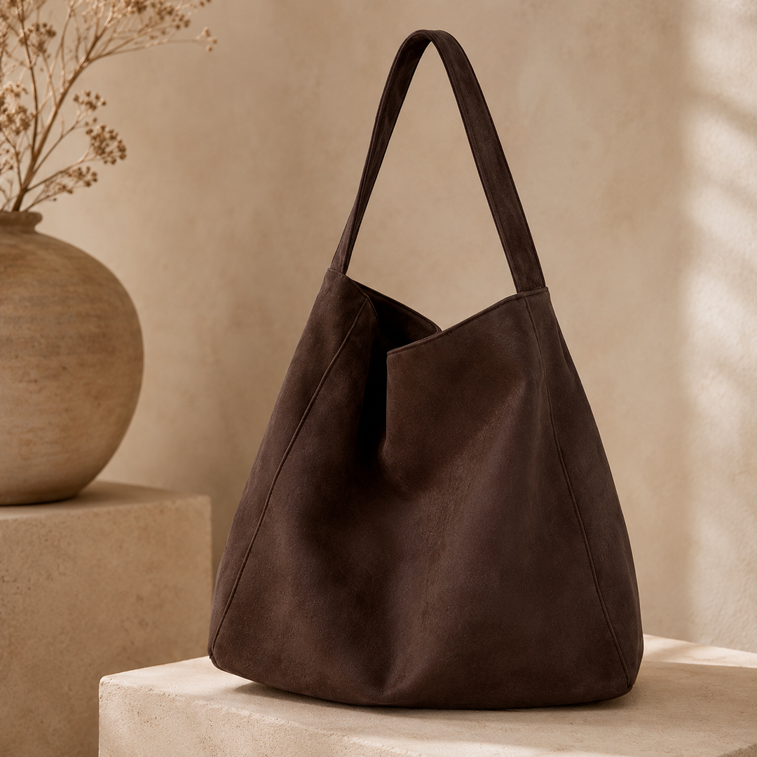 LORENZA - OVERSIZED SUEDE HOBO BAG
