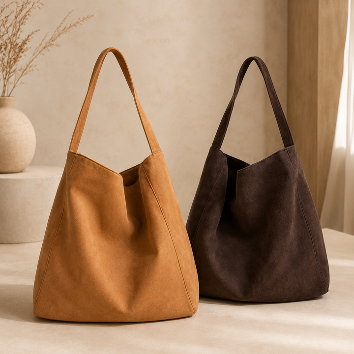 LORENZA - OVERSIZED SUEDE HOBO BAG