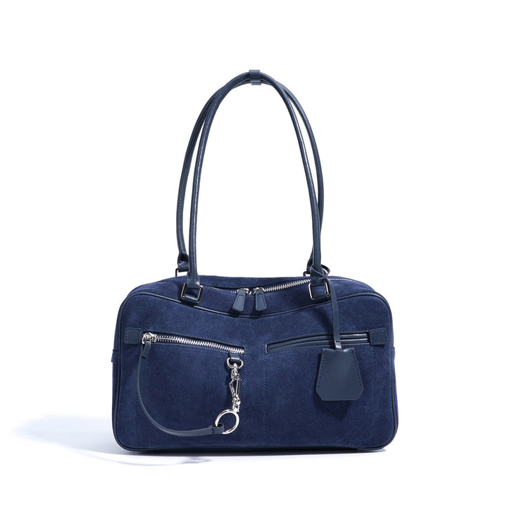 Women’s Matte Leather Pillow Shoulder Bag – Vintage Tote for Daily Commute