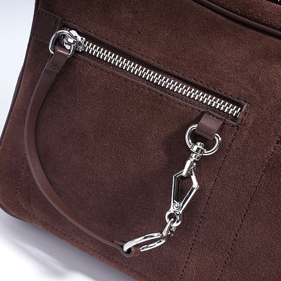 Women’s Matte Leather Pillow Shoulder Bag – Vintage Tote for Daily Commute