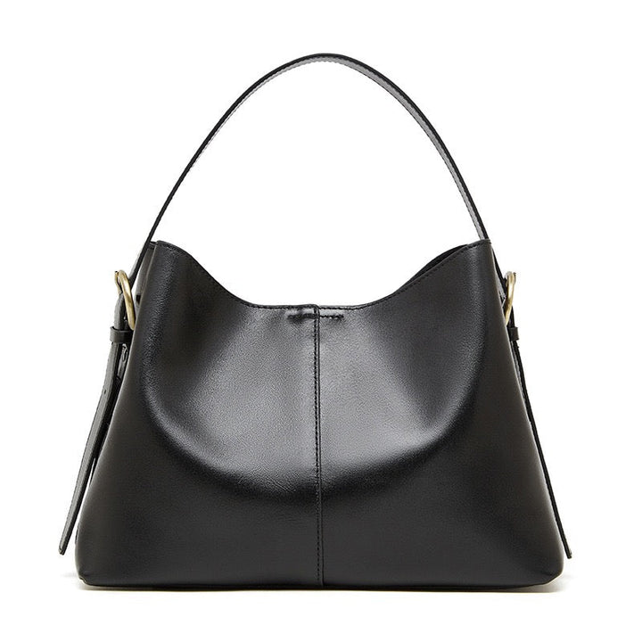 Women’s Genuine Leather Large Tote Shoulder Bag – Vegetable-Tanned Commuter Crossbody