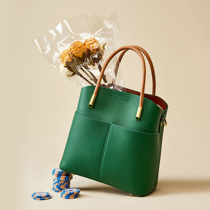 Elegant Women's Genuine Leather Ladies Crossbody Handbag