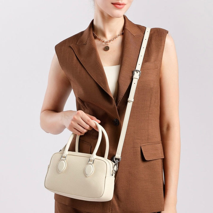 Women's Genuine Leather Premium Sense Handheld Boston Bag