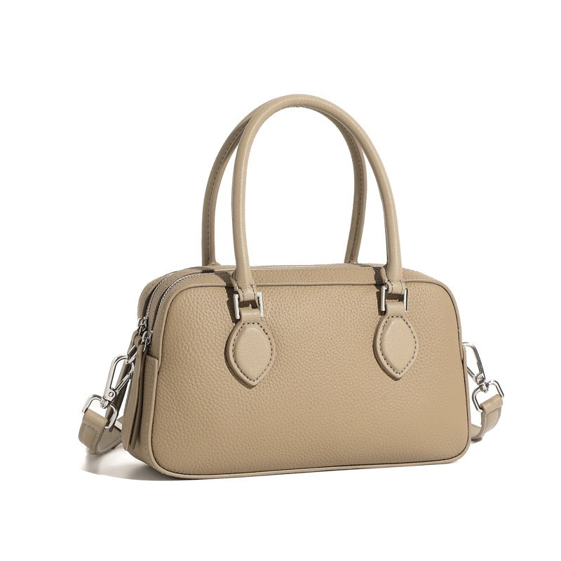 Women's Genuine Leather Premium Sense Handheld Boston Bag
