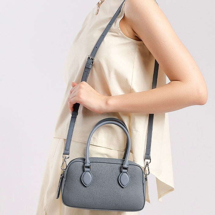 Women's Genuine Leather Premium Sense Handheld Boston Bag