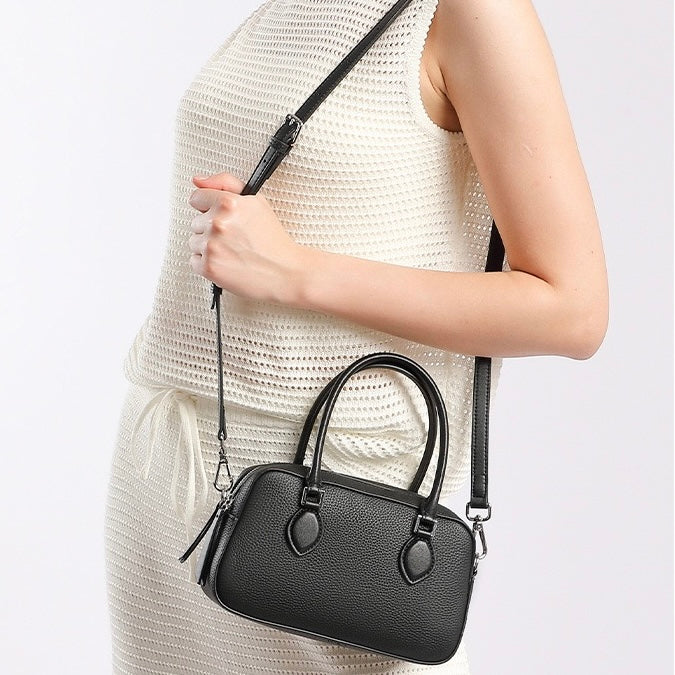 Women's Genuine Leather Premium Sense Handheld Boston Bag