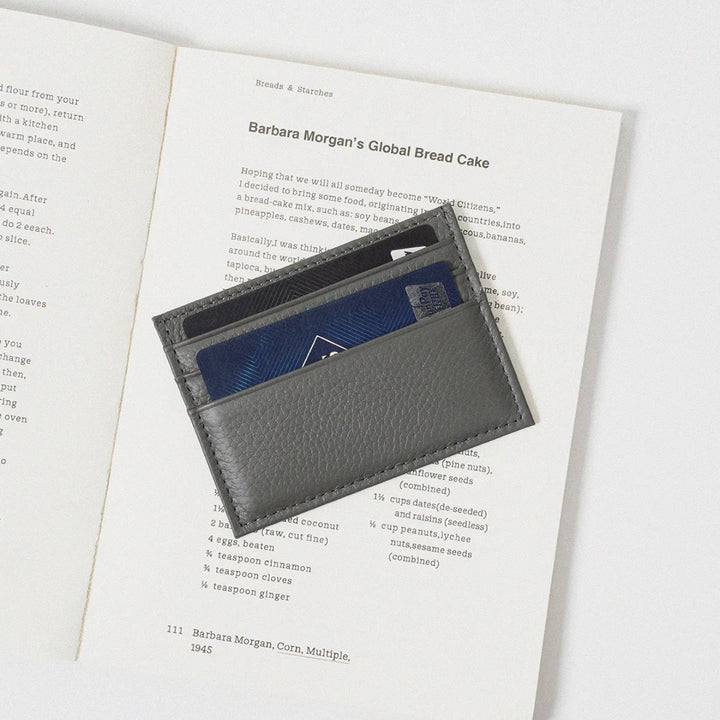 Full-Grain Leather Ultra-Thin Compact Card Case (Multi-Card Slots)