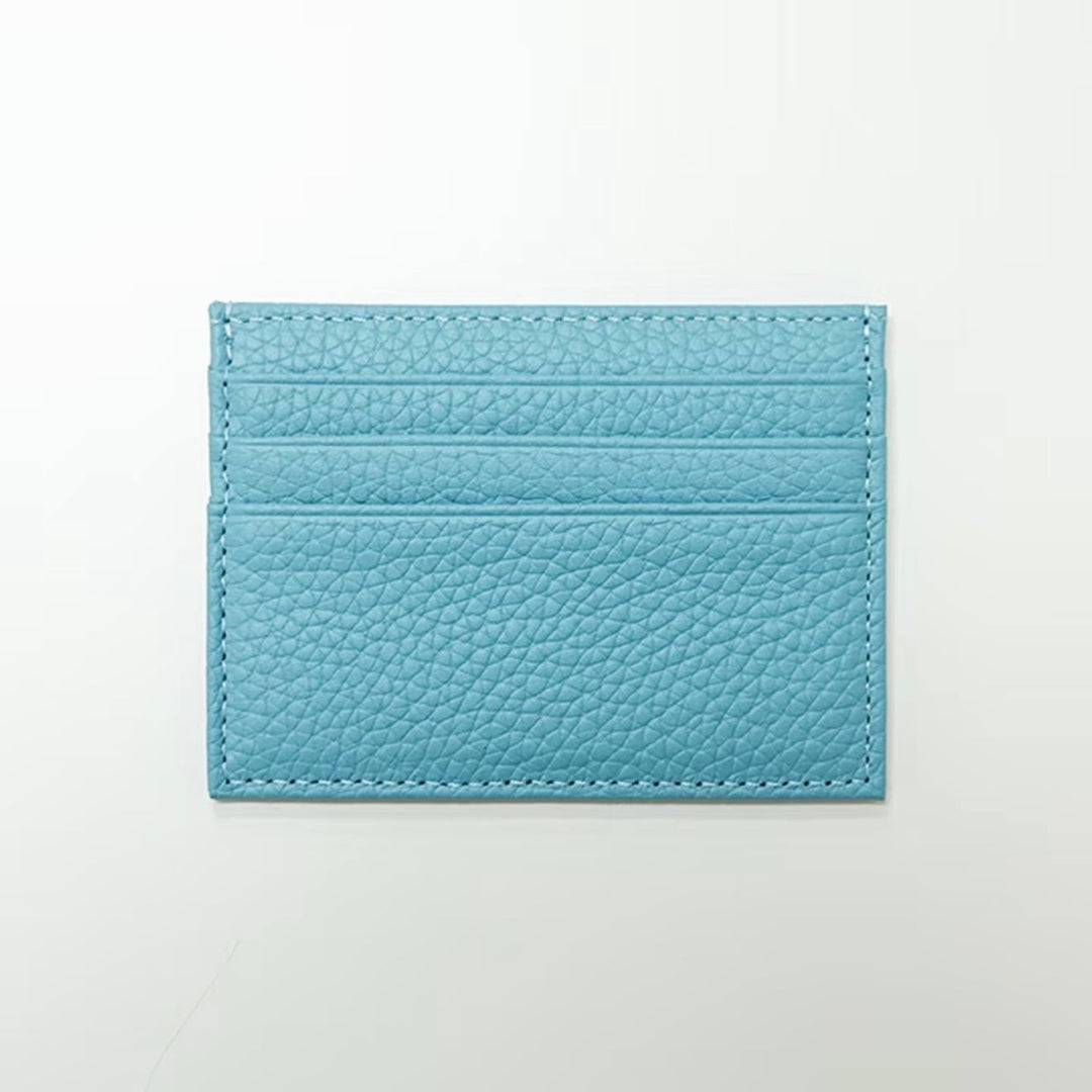 Full-Grain Leather Ultra-Thin Compact Card Case (Multi-Card Slots)