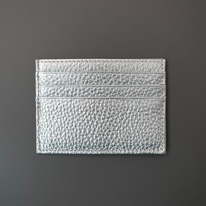 Full-Grain Leather Ultra-Thin Compact Card Case (Multi-Card Slots)