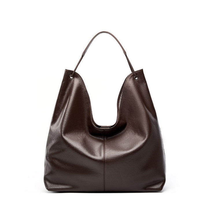 Large Capacity Minimalist Premium Genuine Leather Tote Bag