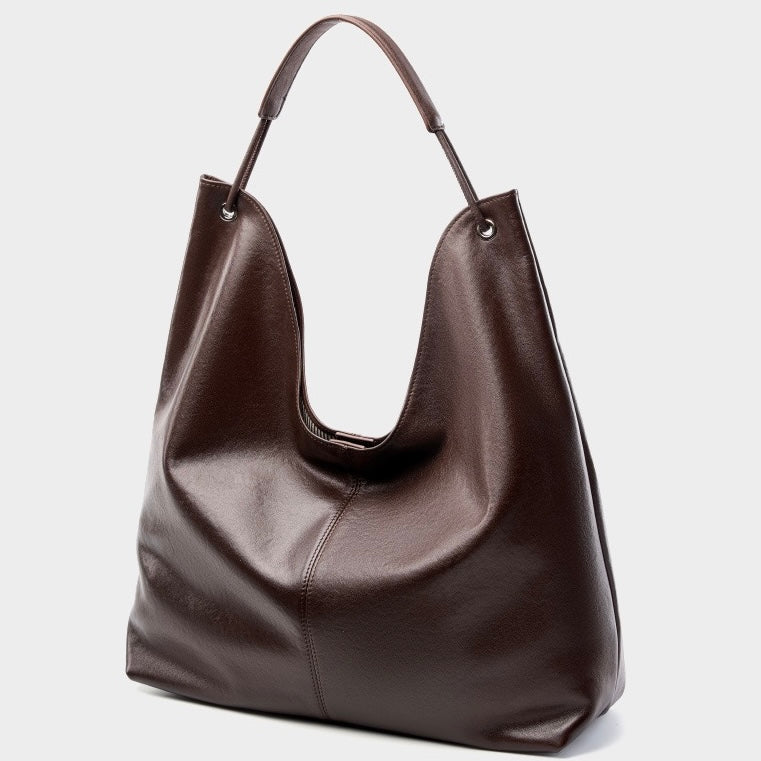 Large Capacity Minimalist Premium Genuine Leather Tote Bag