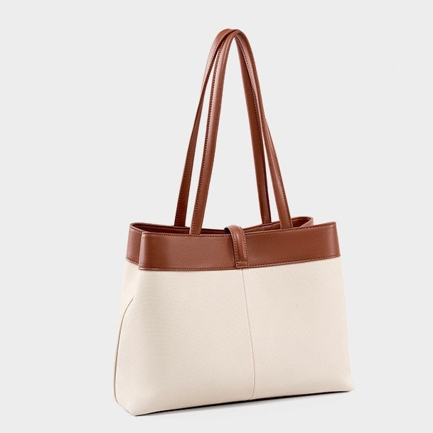 Women's Genuine Leather Dune & Saddle Tote Bag