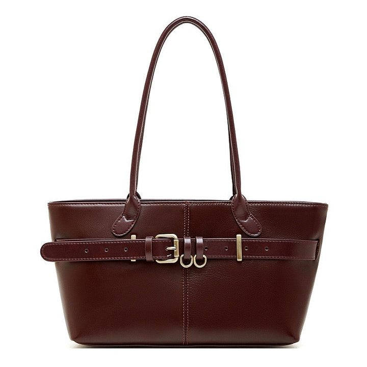 Women's Ethereal Ash Genuine Leather Belted Tote Bag