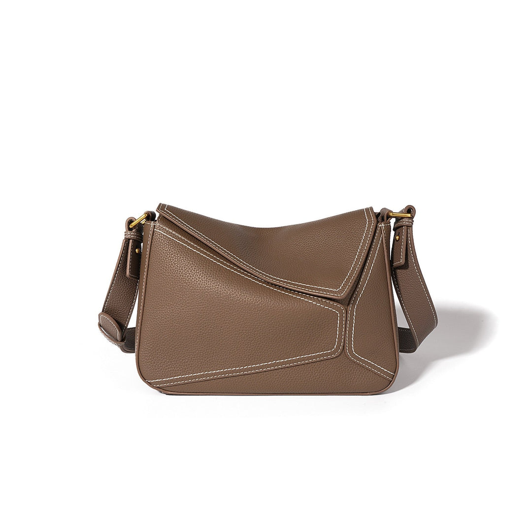 Women’s Genuine Leather Geometric Shoulder Crossbody Bag