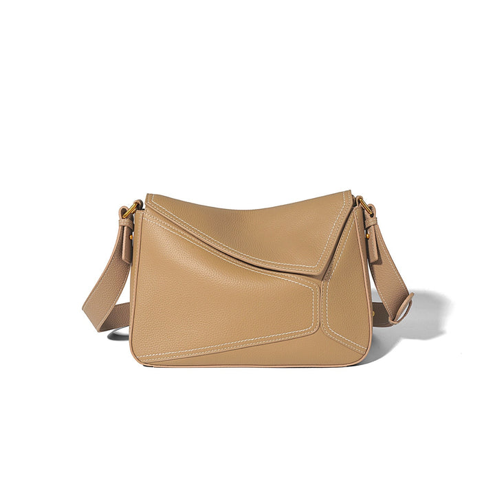 Women’s Genuine Leather Geometric Shoulder Crossbody Bag
