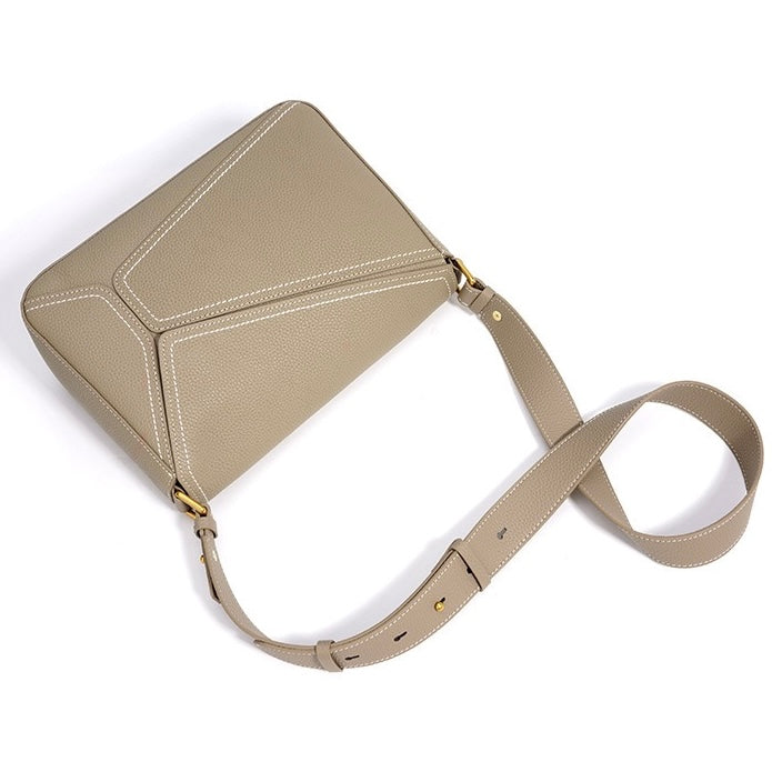 Women’s Genuine Leather Geometric Shoulder Crossbody Bag