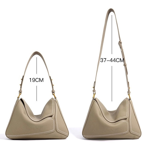 Women’s Genuine Leather Geometric Shoulder Crossbody Bag