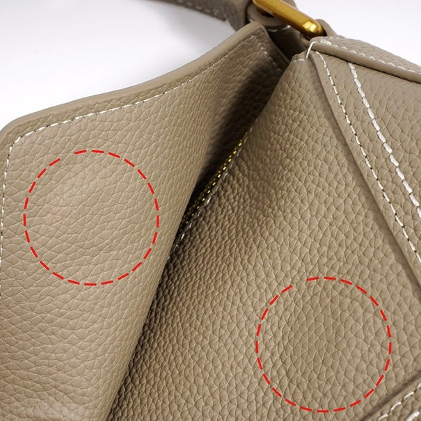 Women’s Genuine Leather Geometric Shoulder Crossbody Bag