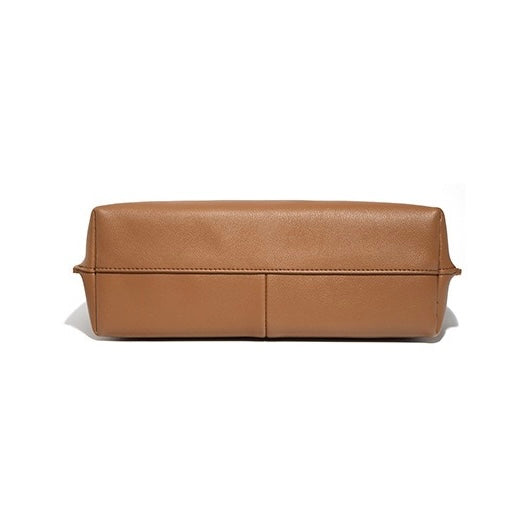 Women’s Genuine Leather Commuter Bucket Tote Bag