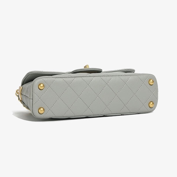 Women’s Genuine Leather Quilted Chain Shoulder Crossbody Bag