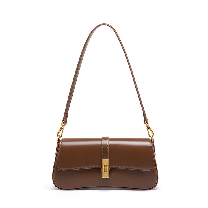 Women’s Genuine Leather Vintage Crossbody Shoulder Baguette Bag