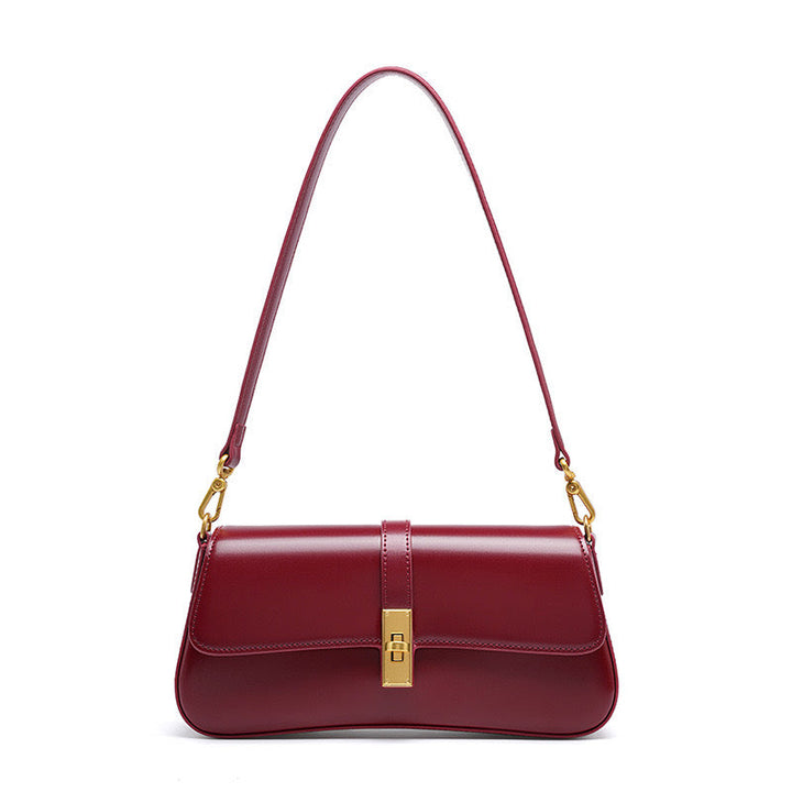 Women’s Genuine Leather Vintage Crossbody Shoulder Baguette Bag