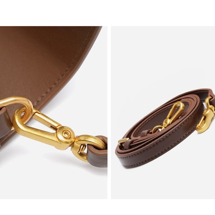 Women’s Genuine Leather Vintage Crossbody Shoulder Baguette Bag
