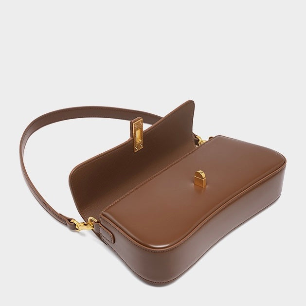 Women’s Genuine Leather Vintage Crossbody Shoulder Baguette Bag