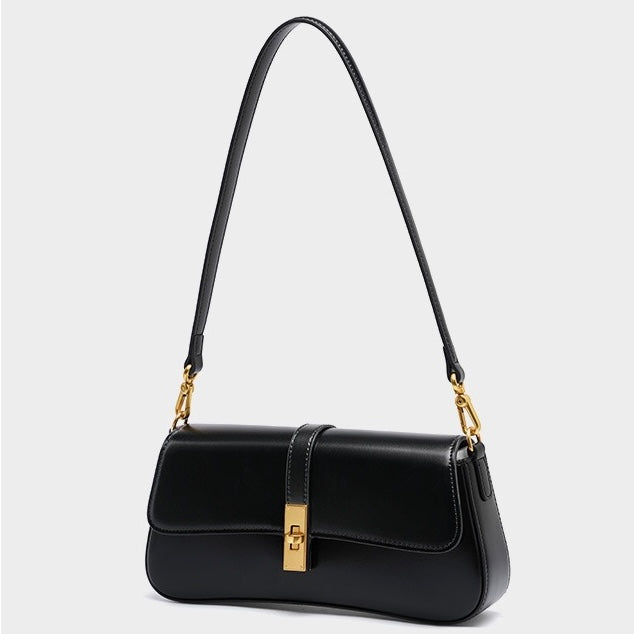 Women’s Genuine Leather Vintage Crossbody Shoulder Baguette Bag