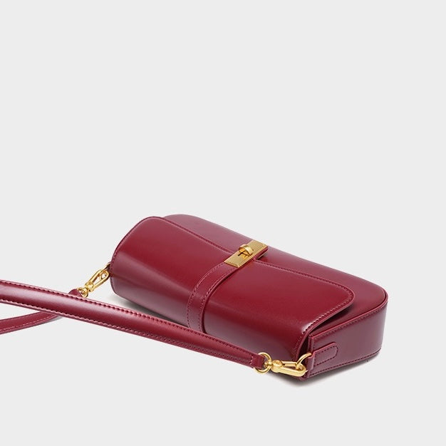 Women’s Genuine Leather Vintage Crossbody Shoulder Baguette Bag