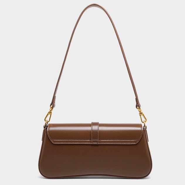 Women’s Genuine Leather Vintage Crossbody Shoulder Baguette Bag