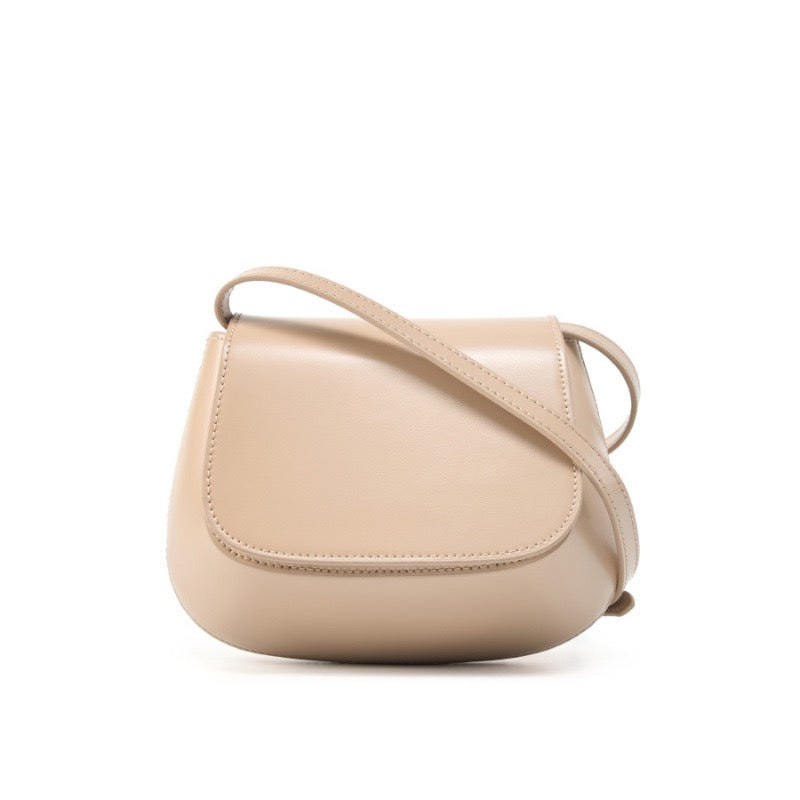 Women’s Genuine Leather Chic Crossbody Saddle Bucket Bag