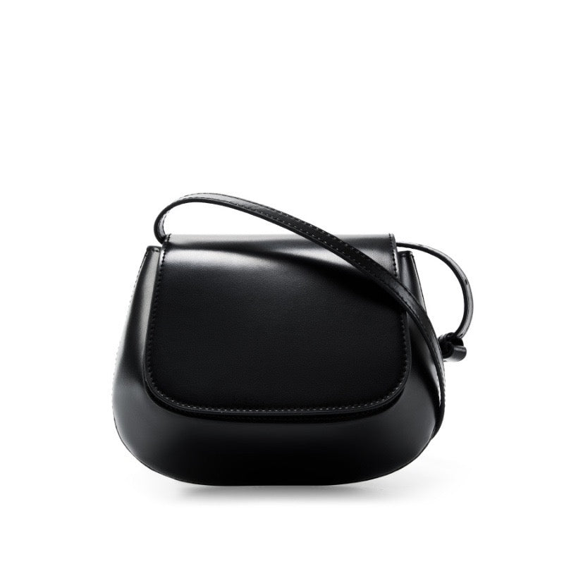 Women’s Genuine Leather Chic Crossbody Saddle Bucket Bag