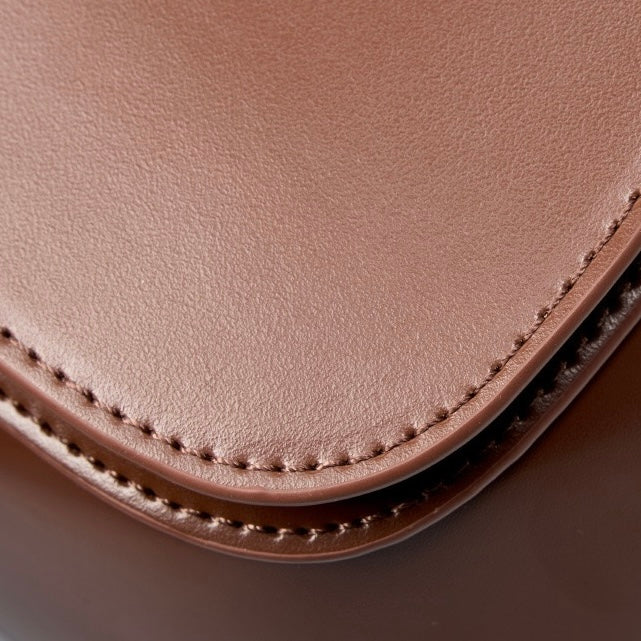 Women’s Genuine Leather Chic Crossbody Saddle Bucket Bag