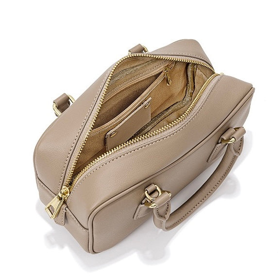 Vintage Boston Bowling Women's Genuine Leather Single-Shoulder Crossbody Handbag