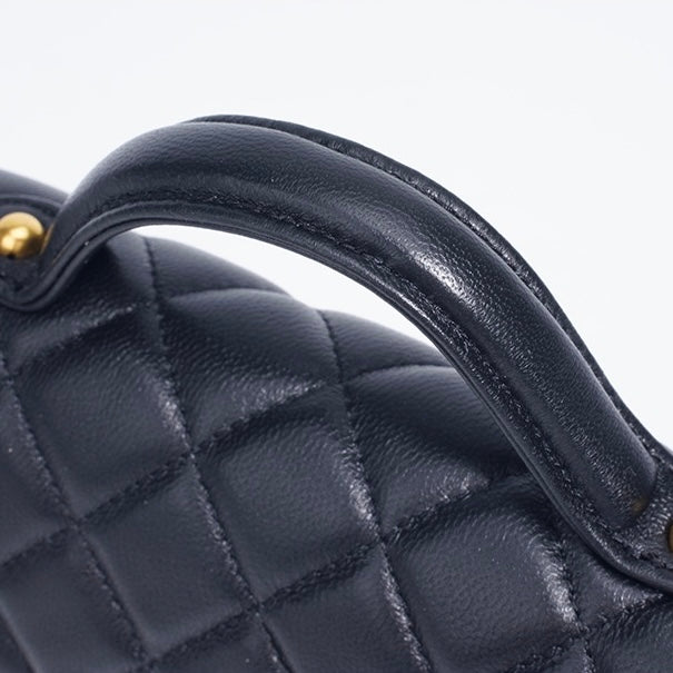 Women's Quilted Check Single Shoulder Crossbody Chain Lock Small Square Bag