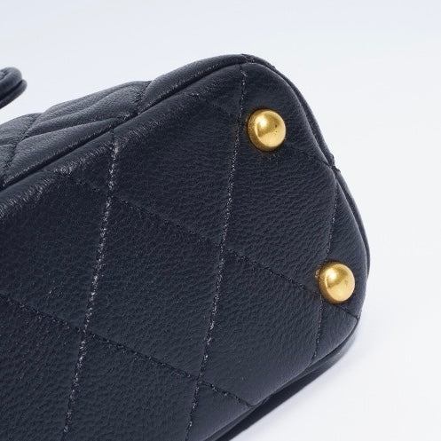 Women's Quilted Check Single Shoulder Crossbody Chain Lock Small Square Bag
