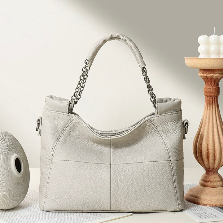 Luxury Chain Genuine Leather Handheld & Single-Shoulder Tote