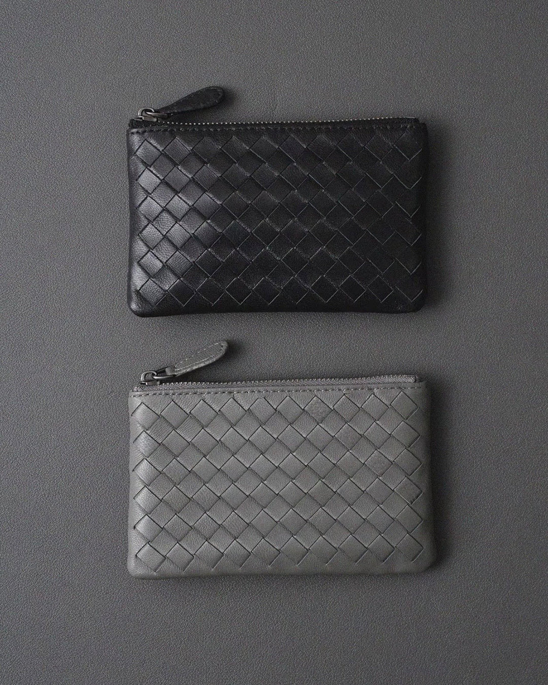 Handwoven Lambskin Key Fob & Card Wallet