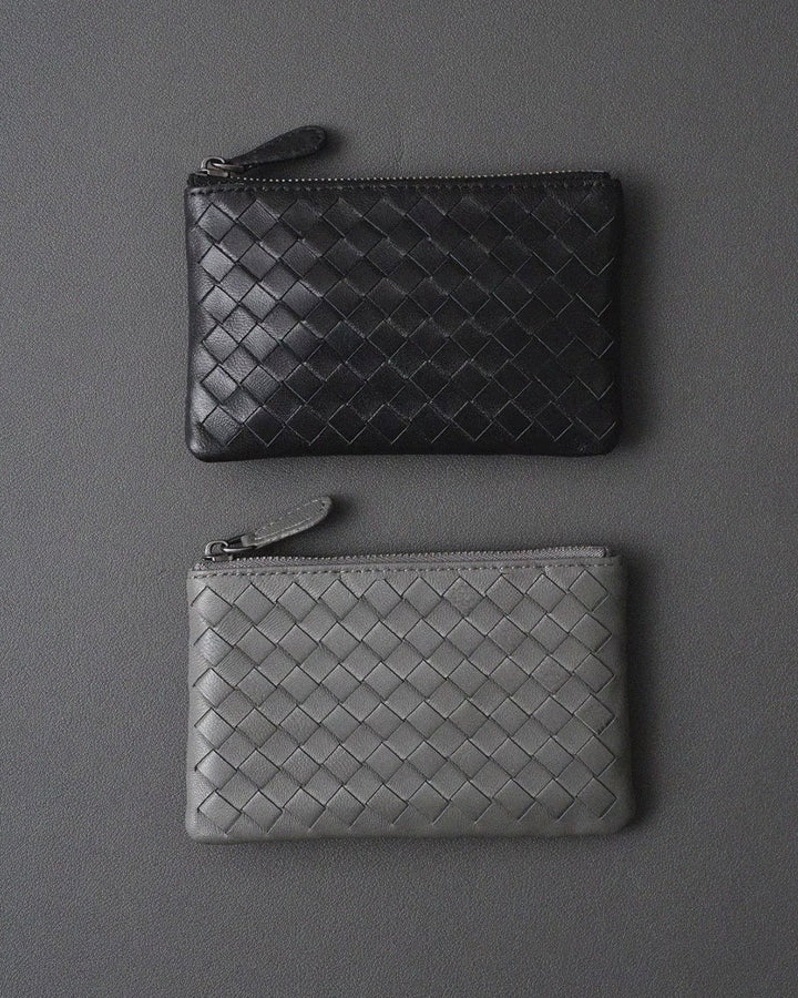 Handwoven Lambskin Key Fob & Card Wallet