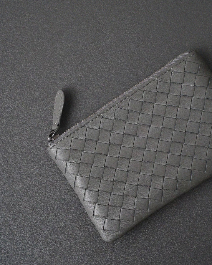 Handwoven Lambskin Key Fob & Card Wallet