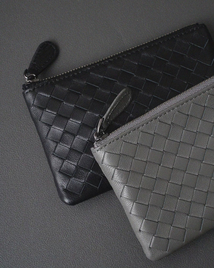 Handwoven Lambskin Key Fob & Card Wallet